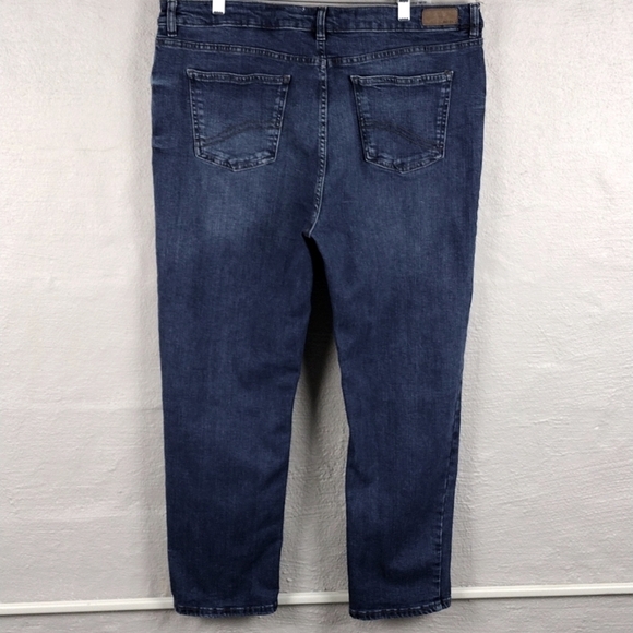 Fat Face UK Women Chesham Girlfriend Blue Dark Wash High Rise Straight Leg Jean - Picture 9 of 14